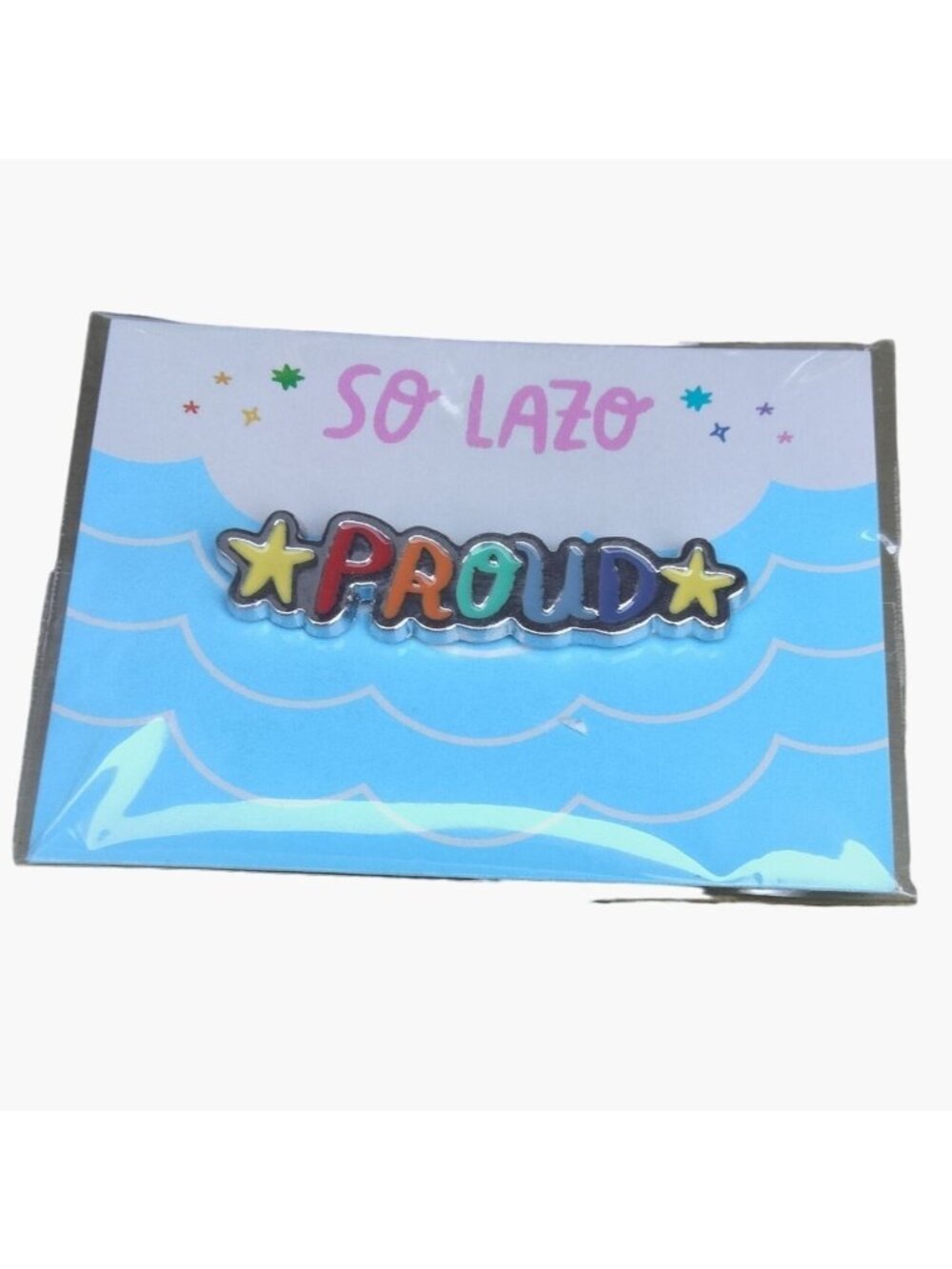 So Lazo Rainbow Proud Pin Pinback LBGT Latin Gay Pride Them They